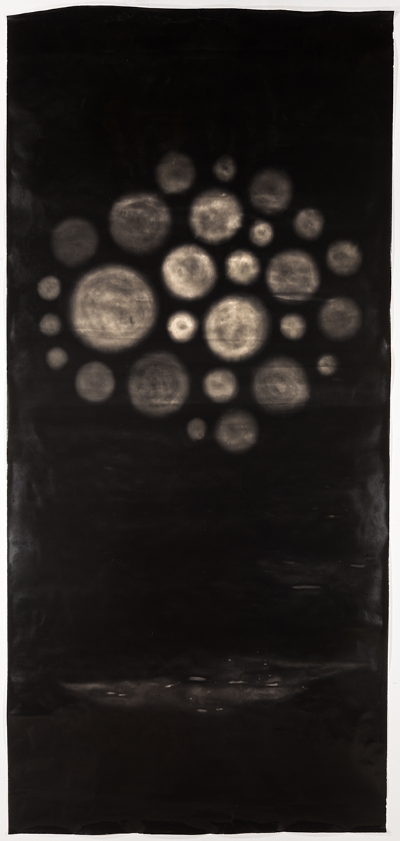 Moons, 2016, 106 x 50 ins.